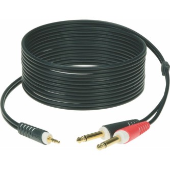 Klotz Y-kabel Stereo minijack til x 2 mono jack  6 meter  